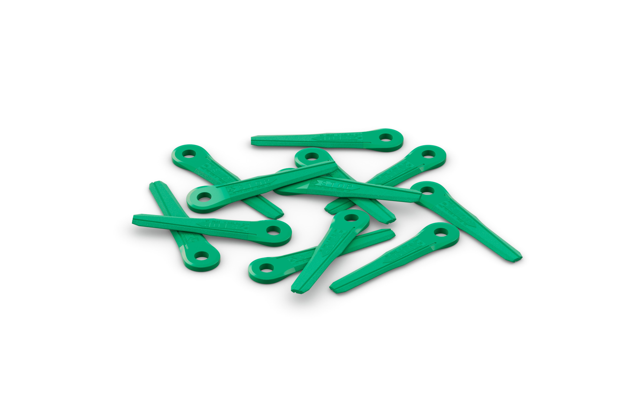 Satz Messer (12 Stück) für PolyCut 6-2 and 18-2, grün