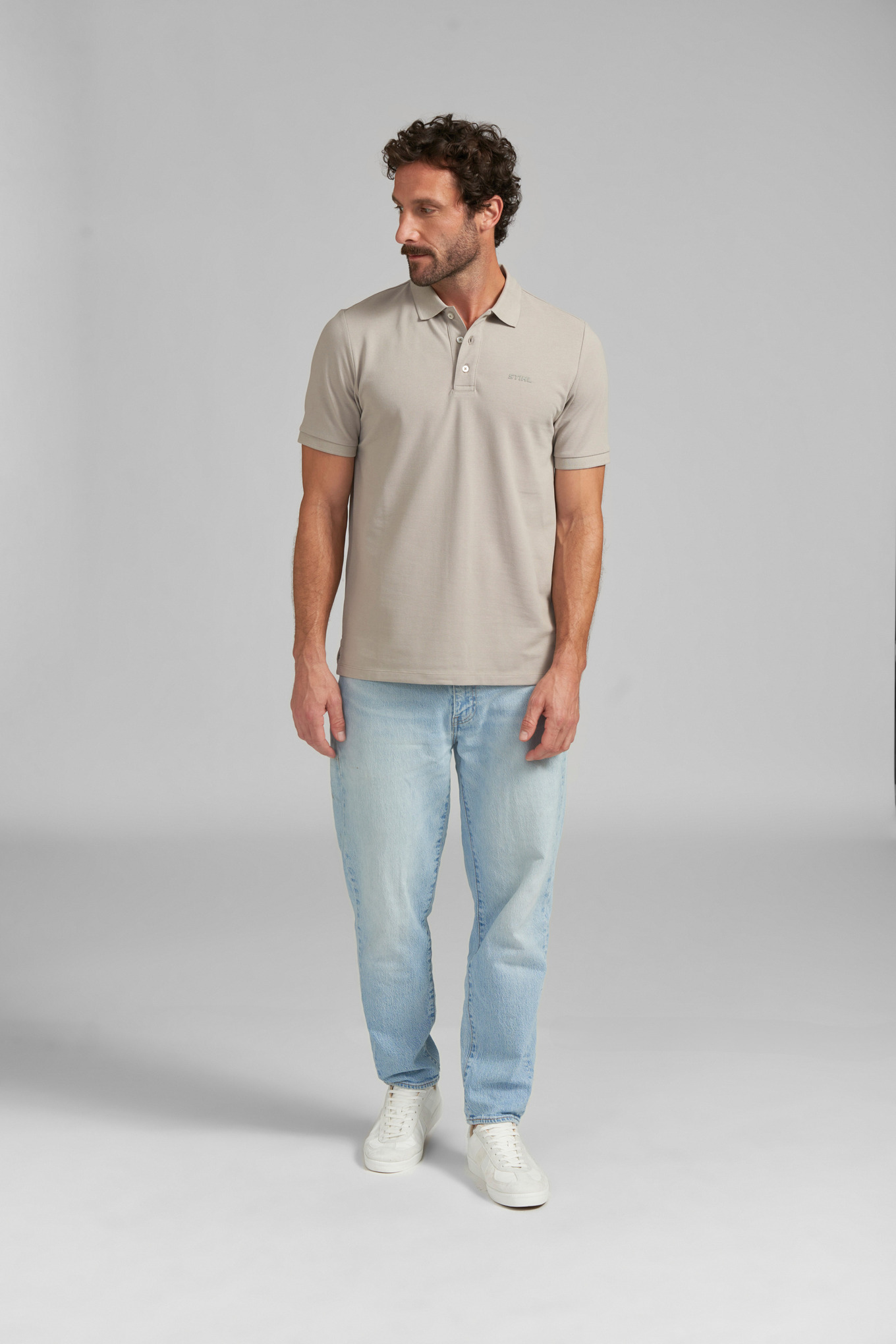 Poloshirt BASIC GREY (Herren) – Bild 3